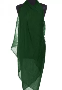 Esarfa dreptunghiulara tip pareo cu aspect creponat din vascoza, verde gucci imagine