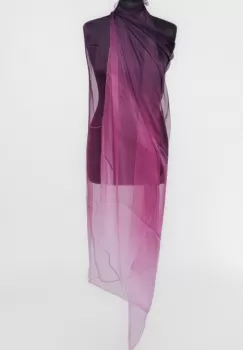 Esarfa dreptunghiulara tip pareo, cu nunate de mov si lila in degrade imagine