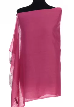 Esarfa fucsia din cashmere subtire dreptunghiulara imagine
