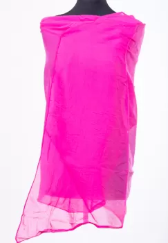 Esarfa fucsia, dreptunghiulara si colturi alungite, din bumbac si matase imagine