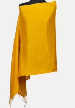 Esarfa galben mustar dreptunghiulara din material tip cashmere imagine