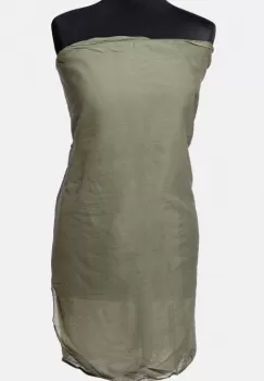 Esarfa kaki, dreptunghiulara, in colturi alungite, din bumbac si matase imagine