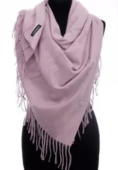 Esarfa lila patrata din material gros tip cashmere imagine