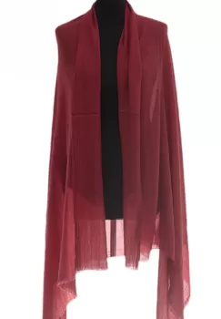 Esarfa mare dreptunghiulara tip pareo din bumbac usor creponat, bordo imagine