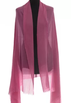 Esarfa mare dreptunghiulara tip pareo din bumbac usor creponat, roz trandafiriu imagine