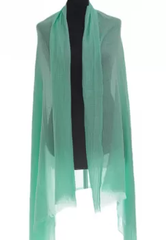 Esarfa mare dreptunghiulara tip pareo din bumbac usor creponat, verde menta imagine