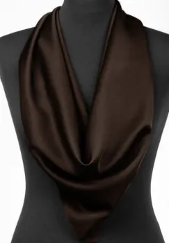 Esarfa maro inchis, patrata, din vascoza si matase imagine