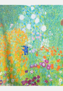 Esarfa patrata cu o singura fata imprimata cu reproducere dupa Camp cu maci de Claude Monet imagine