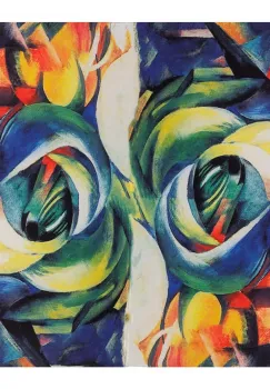 Esarfa patrata cu o singura fata imprimata cu reproducerea dupa o pictura moderna imagine