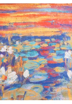 Esarfa patrata cu o singura fata imprimata, din matase naturala imagine