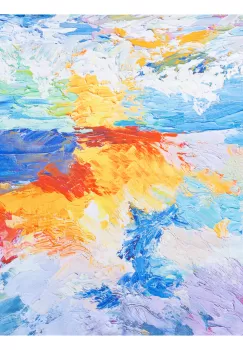 Esarfa patrata cu o singura fata imprimata, din matase naturala imagine