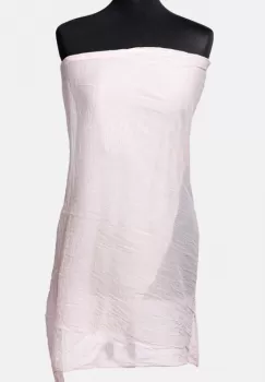 Esarfa roz pal, dreptunghiulara, in colturi alungite, din bumbac si matase imagine