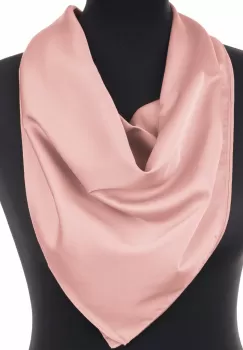 Esarfa roz prafuit, patrata, din vascoza si matase imagine