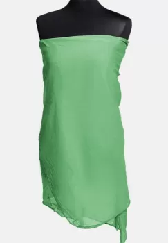 Esarfa verde, dreptunghiulara, in colturi alungite, din bumbac si matase imagine