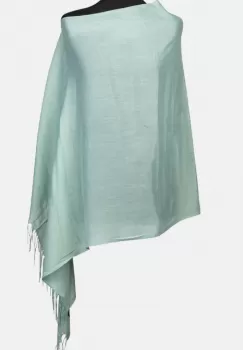 Esarfa verde menta din cashmere subtire dreptunghiulara imagine