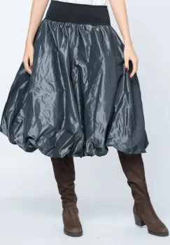 Fusta gri metalizat, tip gogosar, din tafta imagine