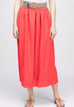 Fusta lunga corai din vascoza, cu curea inclusa imagine