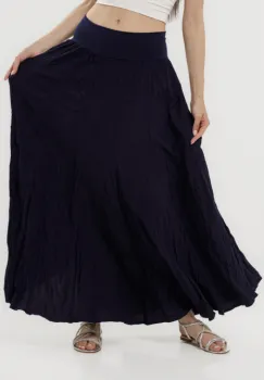 Fusta lunga din vascoza sifonata, in 15 clini, din vascoza grea neagra imagine