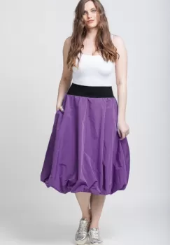 Fusta mov midi, tip gogosar, din tafta imagine
