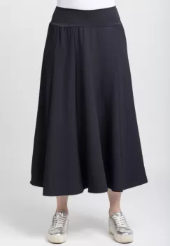 Fusta neagra in clini, lunga, din vascoza (88 cm) imagine