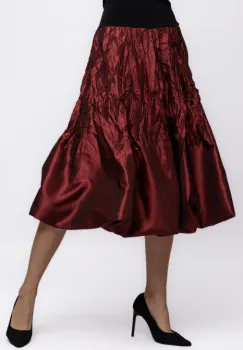 Fusta tip gogosar din tafta bordo imagine