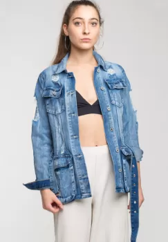 Geaca dama fantezista de blugi imagine