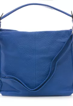 Geanta albastra de umar cu doua fermoare laterale, din piele ecologica imagine