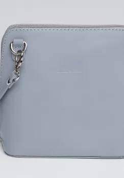 Geanta crossbody, gri deschis, din piele naturala imagine