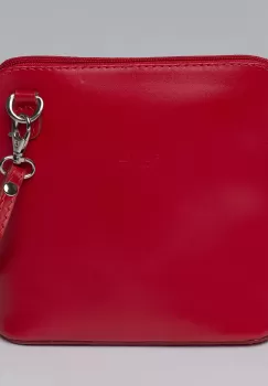 Geanta crossbody, rosie, din piele naturala imagine