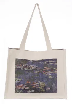 Geanta de umar din material textil cu imprimeu Nuferii lui Claude Monet imagine
