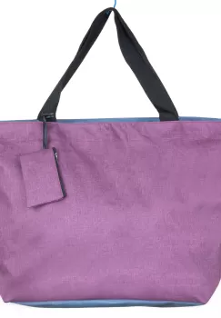 Geanta de weekend mov din material textil panzat imagine