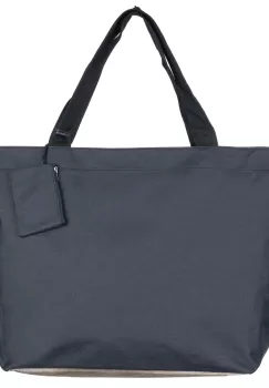 Geanta de weekend neagra din material textil panzat imagine