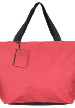 Geanta de weekend rosie din material textil panzat imagine