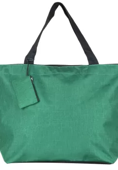 Geanta de weekend verde intens din material textil panzat imagine