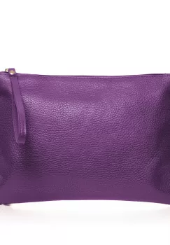 Geanta plic crossbody mov, din piele naturala imagine