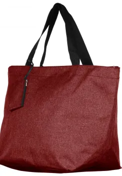 Geanta shopper multifunctionala medie din material textil panzat, bordo imagine
