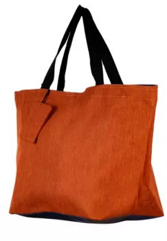 Geanta shopper multifunctionala medie din material textil panzat, portocalie imagine