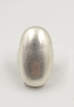 Inel dama reglabil argintiu cu design oval imagine