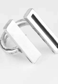 Inel reglabil din zamac cu doua bare paralele imagine