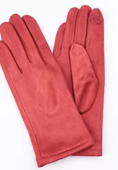 Manusi dama caramizii din material textil catifelatat imagine