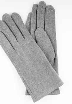 Manusi simple dama gri din material textil imagine