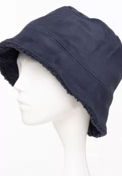 Palarie clos reversibila cu o fata blanita si o fata catifelata, bleumarin imagine