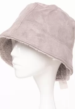 Palarie clos reversibila cu o fata blanita si o fata catifelata, gri deschis imagine