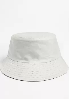 Palarie unisex cu doua fete, alb si negru, din bumbac imagine