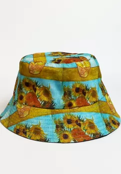 Palarie unisex cu doua fete imprimata cu reproducere dupa Floarea Soarelui de Van Gogh imagine