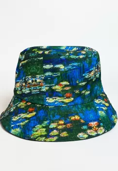 Palarie unisex cu doua fete imprimata cu reproducere dupa Nuferii de Claude Monet imagine