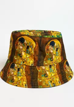 Palarie unisex cu doua fete imprimata cu reproducere dupa Sarutul lui Klimt imagine