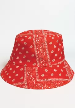 Palarie unisex cu doua fete, paisley corai imagine