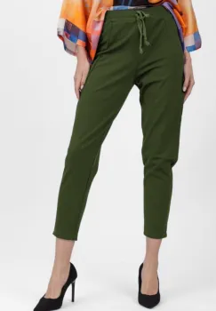 Pantaloni pana kaki din jerseu de vascoaza, casual imagine