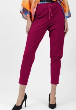Pantaloni pana magenta din jerseu de vascoaza, casual imagine